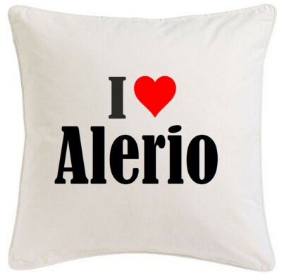 KISSENBEZUG I LOVE ALERIO 40CMX40CM AUS MIKROFASER