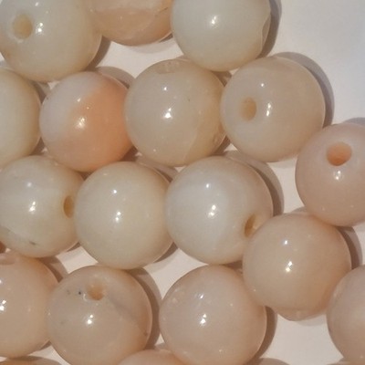 50 Genuine Coral Pink Angel Skin Coral Large Hole Beads 6 to 6.5 mm