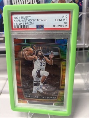 Karl Anthony Towns Tie Die Select /25 Psa 10 With Guard