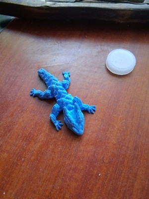 3 D Printed Segmented Lizard Key Chain