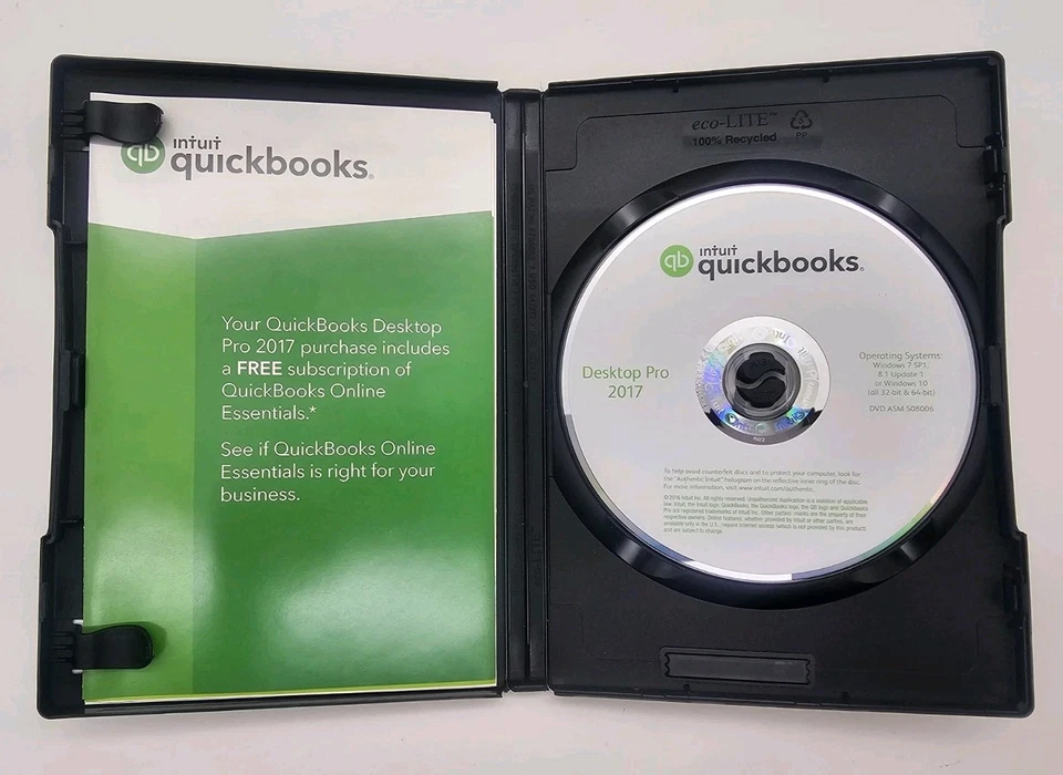 Intuit Quickbooks Desktop Pro 2017 Small Business Software - Image 2 of 4