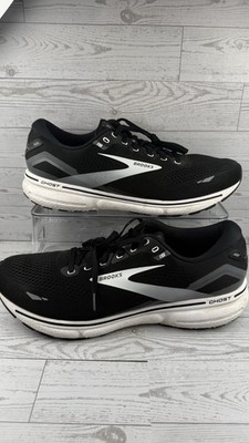 Brooks Ghost 15 Men's Running Shoes Size 13D Black White Neutral Cushion #659
