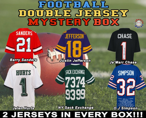 Doppel Fußball signierte Mystery Box. Serie 9. Schwartz Sports. 2 Trikots im Karton - Bild 1 von 1