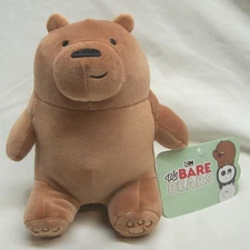 Cartoon Network WE BARE BEARS Grizzly Bear 7" Plush STUFFED ANIMAL Toy NEW SOFT