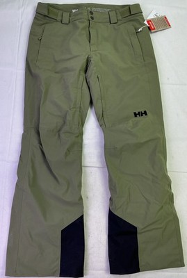 Helly Hansen Men's Alpha LIFALOFT Ski Snow Pants-Concrete Green-Size: L