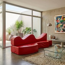 Divano 'Superonda' Design Archizoom per Poltronova Tessuto Plastificato Anni 70