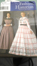 Simplicity Pattern Historian 7212 Costume Antebellum Hoop Skirt Prairie sz 14-20