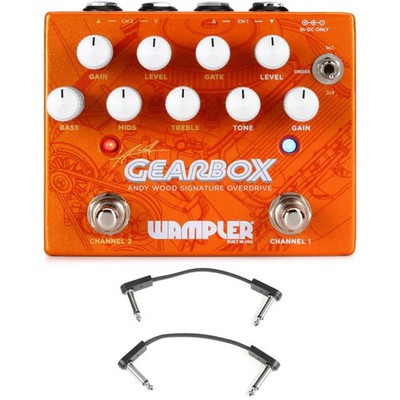 Wampler Gearbox Andy Wood Signature Overdrive Pedal with EBS Patch Cables