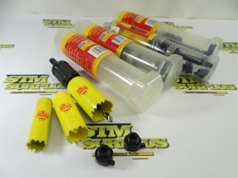 4 NEW!! STARRETT KWIK-CHANGE ARBOR & HOLE SAW SYSTEMS W/ SDS CHUCK A6-11