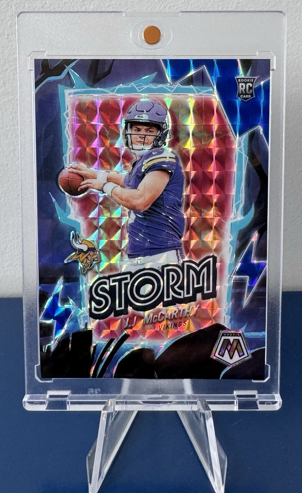 2024 Panini Mosaic Blue Storm JJ McCarthy RC 83/99🔥 #2