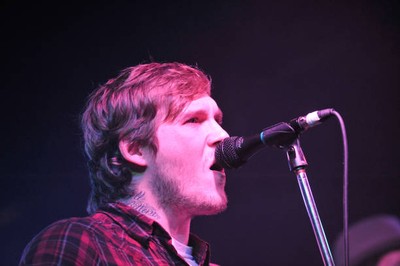 Brian Fallon of rock band The Gaslight Anthem performing on stage - Old Photo 15