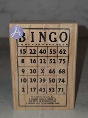 Hampton Art Diffusion Bingo Card Rubber Stamp