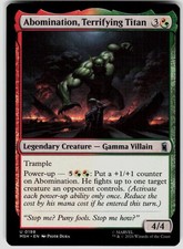 Abomination Terrifying Titan 198 Marvel Super Heroes Magic the Gathering