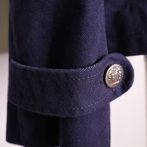 Gap Jacket Womens Small Blue Pea Coat Cotton Twill Double Breasted Unlined - Picture 10 of 24