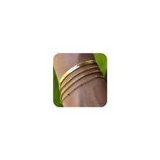 Gold Bracelets for Women Trendy, Dainty 14K Gold Plated Bracelet Stack Stackable