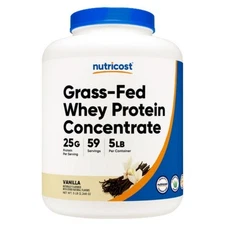 Grass-Fed Whey Protein Isolate Powder Vanilla 5 Lbs