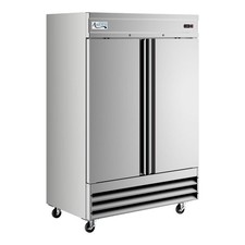 54" Stainless Steel Two Section Solid Door Reach-In Freezer