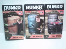 3 NEW BUNKR Battle Zones. Wooden Crate Tire Stack Oil Barrel $11.00 Ea FREE SHIP