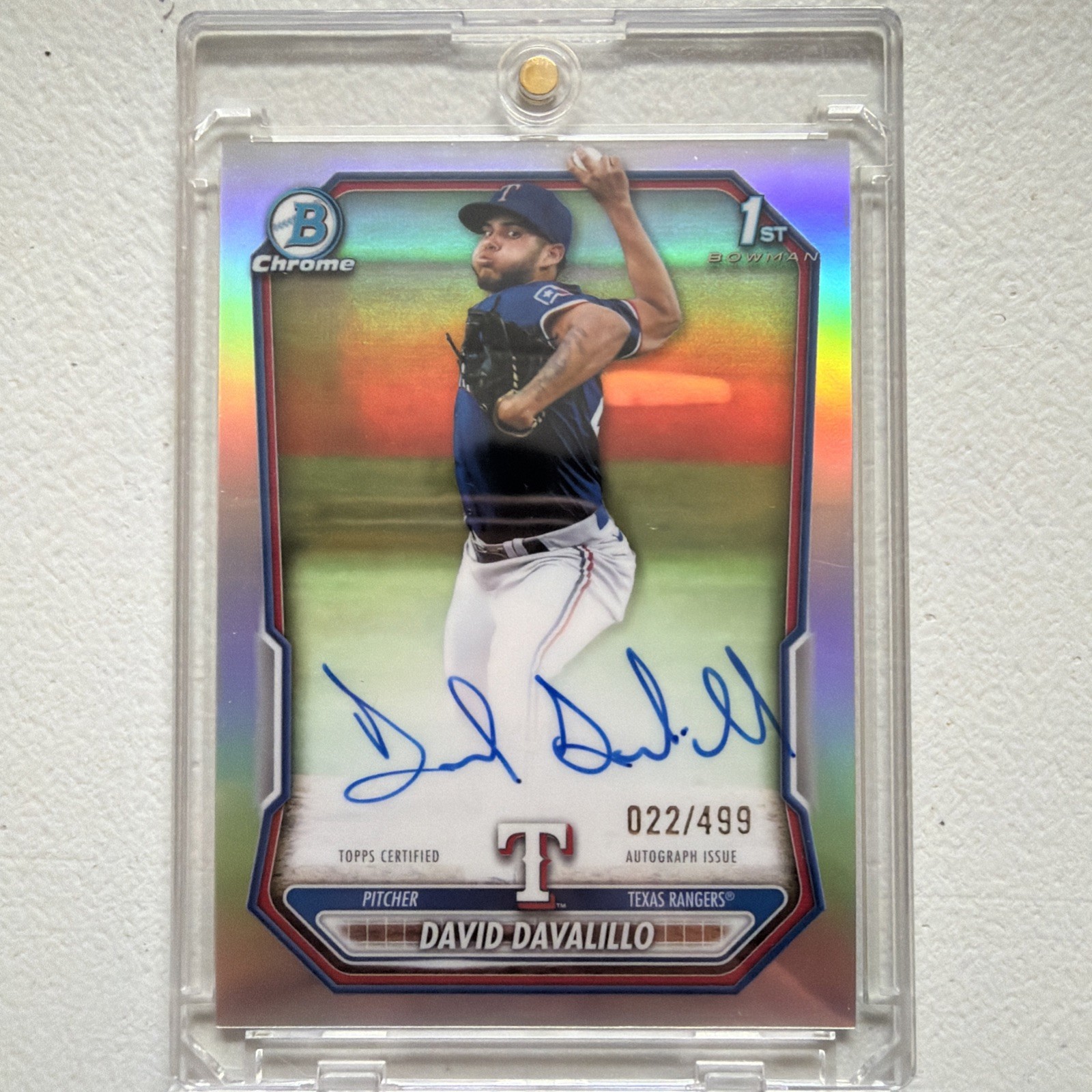 2026 Bowman Chrome #CPA-DDA David Davalillo 1st Bowman Auto Refractor/499 view 1