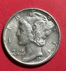 1941 US Mercury SILVER Dime "Philadelphia" Mint! AU! SHARP! Old US Coin!