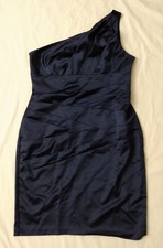 WOMENS DAVID'S BRIDAL DRESS NAVY BLUE SIZE 14