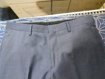 J CREW LUDLOW SLIM SIZE 32 X 32 LIGHT BLUE FLAT FRONT WOOL DRESS PANTS
