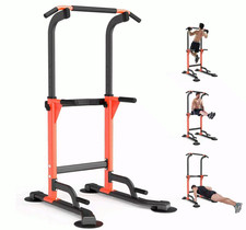 Pull Up Dip Station Home Gym Power Tower 330lb Chin Up Push Up