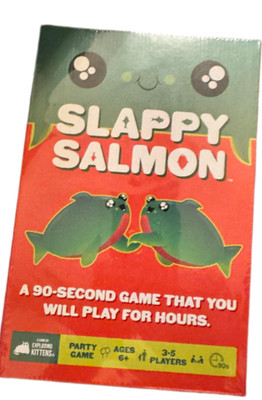 Slappy Salmon Card Game by Exploding Kittens   Fast Party Game   Ages 6+   3 5 P