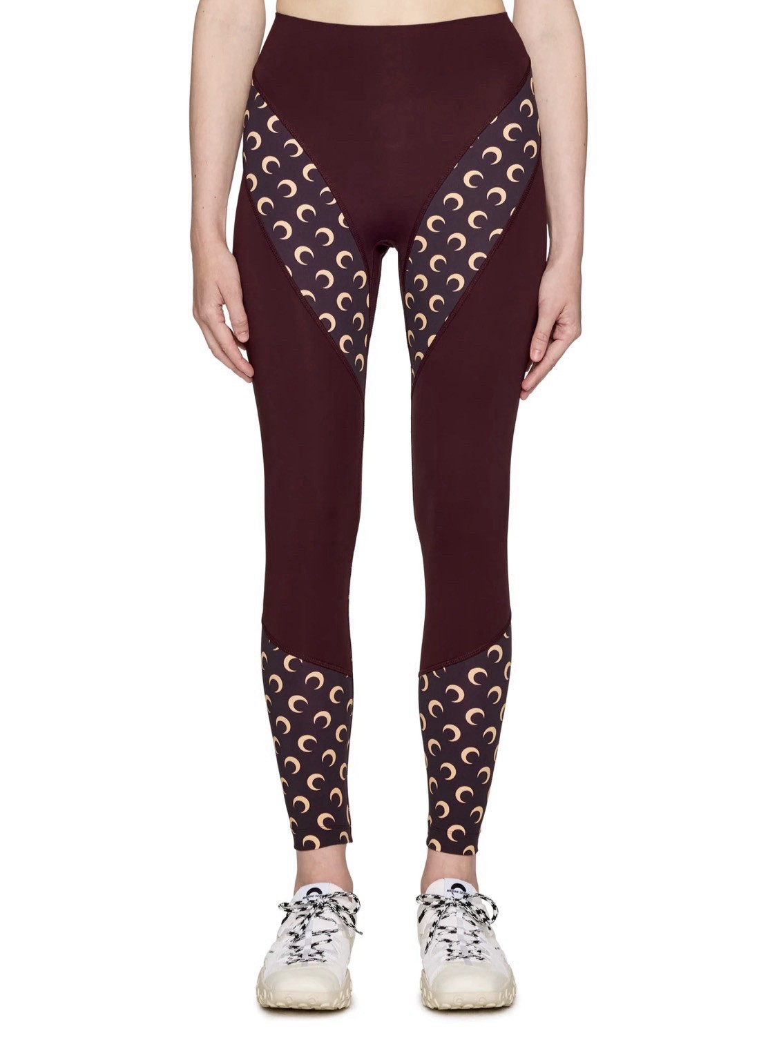 MARINE SERRE ATHLEISURE LEGGINGS WT MOON INSERTS Size XS NEW 100%Authentic