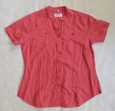 Milano Donna Italie blouse rose en lin pur 42 - été canicule - Photo 1/4