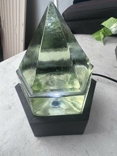 Vintage Ship's Deck Prism Light Green Glass Nautical Pyramid Boat Paperweight
