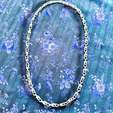 925 Sterling Silver Mariner Chain Necklace 23in Lobster Clasp Signed No Stone