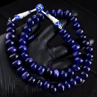 704.00 Cts Exclusive Blue Sapphire 20 Inches Beaded Jewelery Necklace VK 55 E706