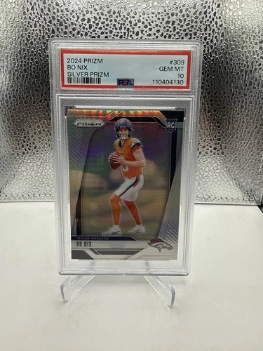 2024 Panini Prizm - Rookies Bo Nix #309 Silver Prizm (RC)