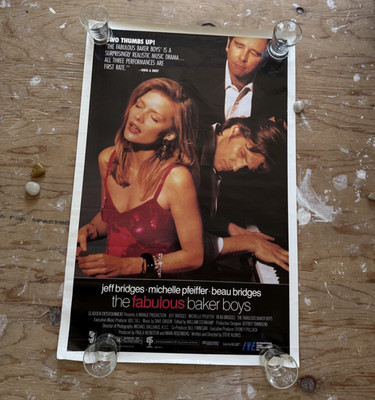 THE FABULOUS BAKER BOYS VIDEO STORE MOVIE POSTER MICHELLE PFEIFFER 41x27 Bridges