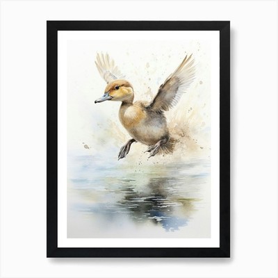 Duckling Taking Flight 2 Kunstdruck gerahmt Wandbild Poster Leinwanddruck Bild