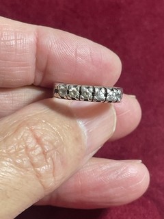 Très Belle Petite Bague En Argent Massif Taille 53/54