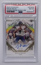 2022 Panini Flawless Malik Willis #RFS-MW Rookie Frame Signatures Auto /20 PSA 8