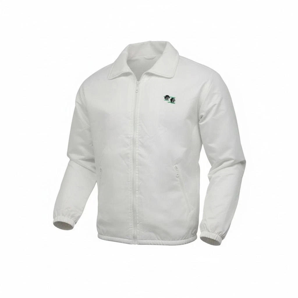 Men’s Waterproof Bowling Jacket – Fleece-Lined, Detachable Hood, Zip Pockets