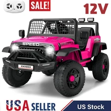 Kids Ride on Car with Remote Control LED Lights, 3 Speeds 24V Electric Car Gift^