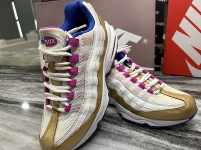 Nike Air Max 95 LE GS Size 7Y Gold Blue Peanut Butter Jelly Sneakers 310830-120