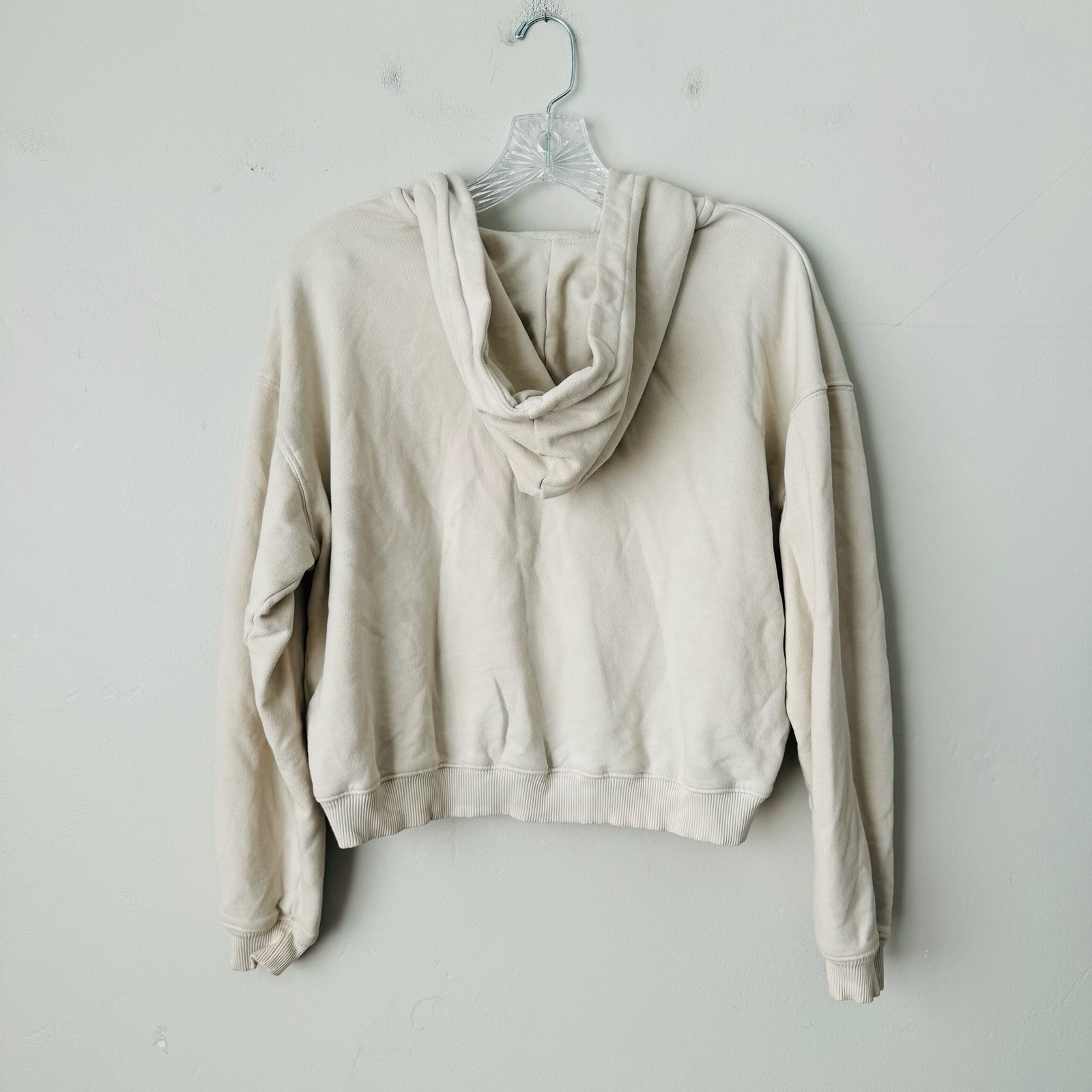 American Eagle Beige Full Zip Cropped Hoodie Wome… - image 7