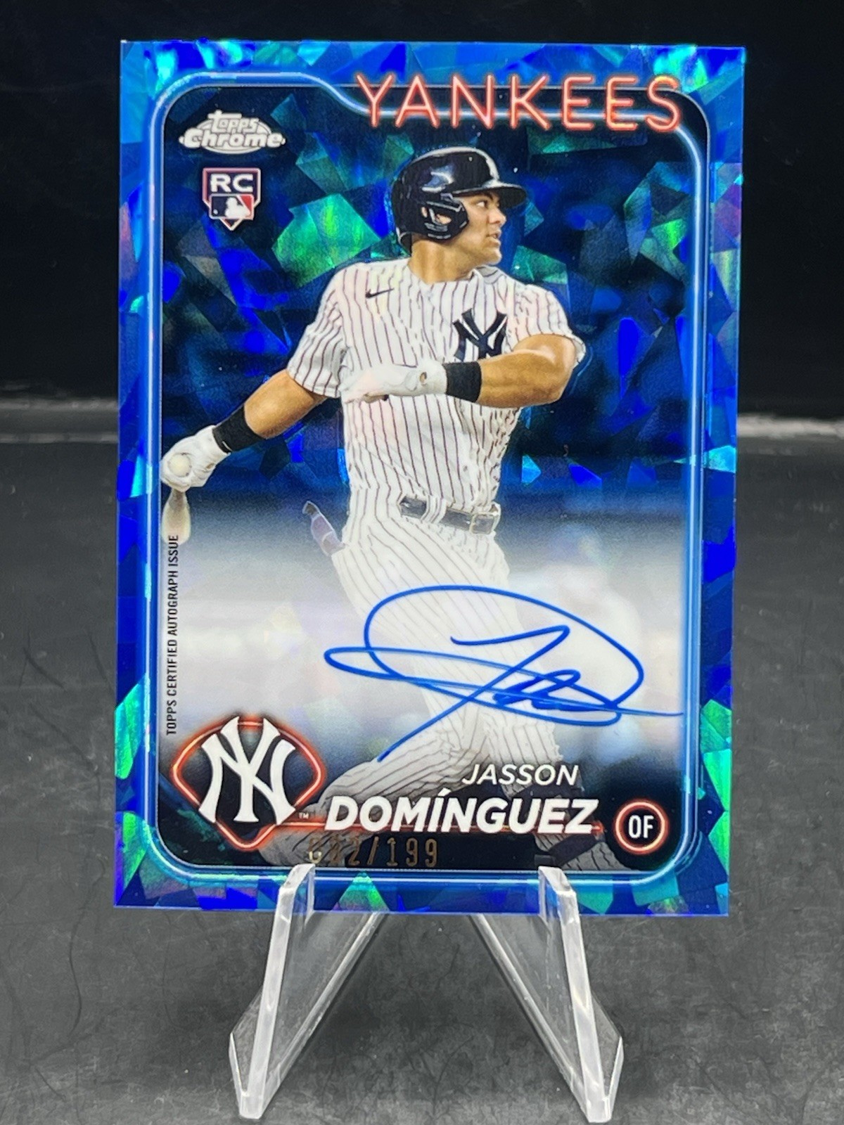 2024 Topps Chrome Update Sapphire Jasson Dominguez RC AUTO /199