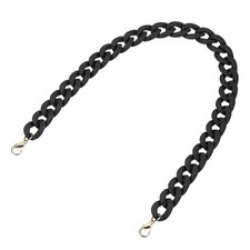 Acrylic Purse Strap,23.6" Matte Bag Chain Replacement Black