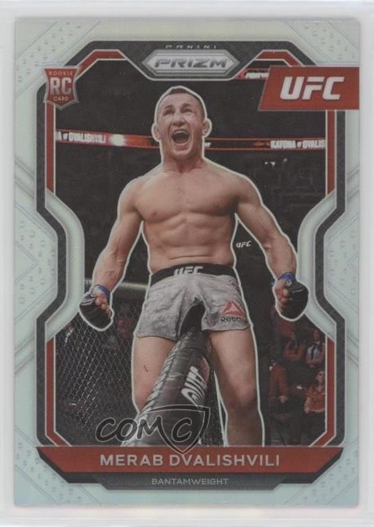 2021 Panini Prizm UFC Silver Prizm Merab Dvalishvili #87 04ep
