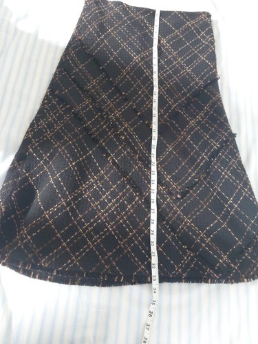 M&S PER UNA Wool blend tweed A-line Midi SKIRT SIZE 14r - Picture 8 of 13