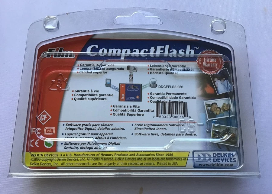 Delkin eFilm 256 MB CompactFlash Card (DDCFFLS2-256) - Image 2 of 2