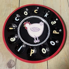Southern Living At Home Becky Denny COCKADOOLE Deviled Egg Platter Rooster Plate