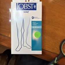JOBST RELIEF Medical Compression Stockings Knee High Beige Small 20-30 mmHg NEW