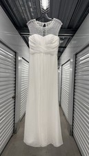 PRICE REDUCED NWT White Gown W Beadwork Size 8 Prom Debutant Wedding Formal